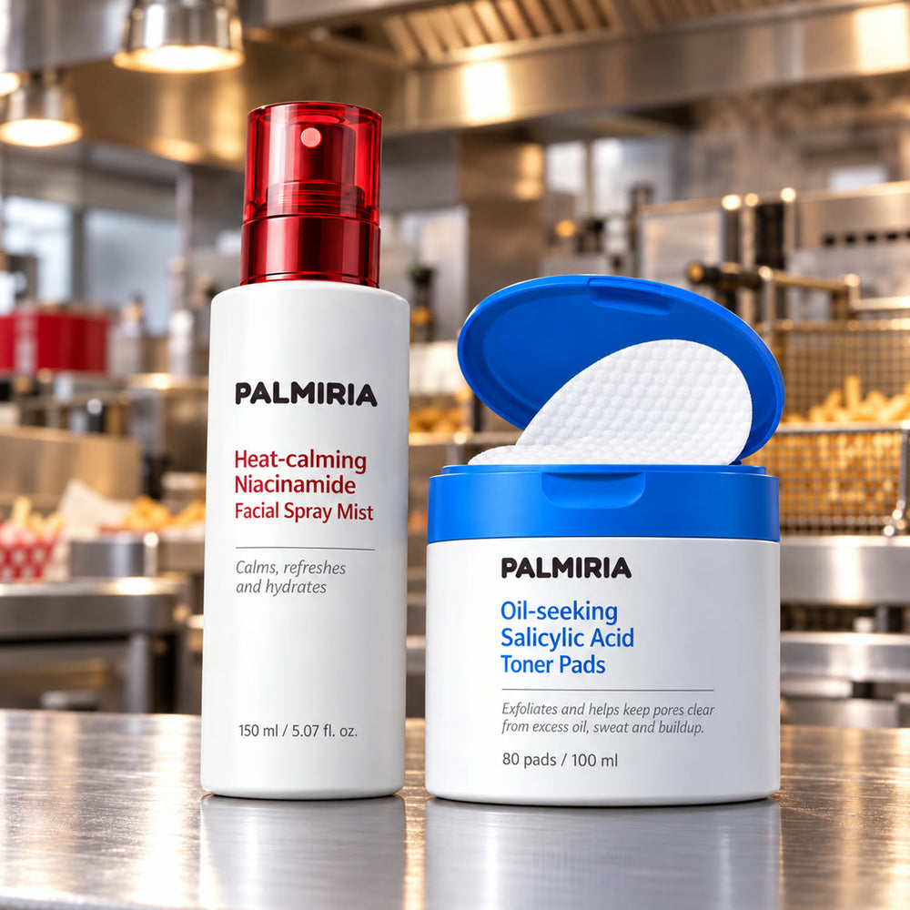 The Fast-Food Face Kit on a fast-food kitchen counter